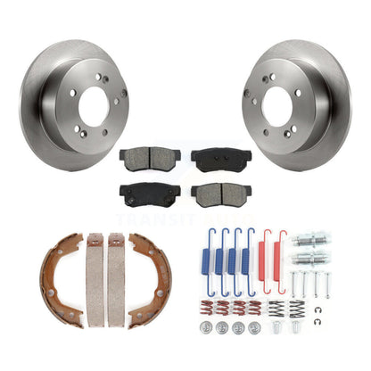 Rotors à disque arrière, plaquettes semi-métalliques, chaussures de stationnement et Kit de matériel pour Kia Optima