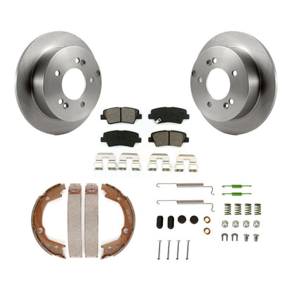 Rotors à disque arrière plaquettes semi-métalliques chaussures de frein de stationnement et Kit de matériel pour