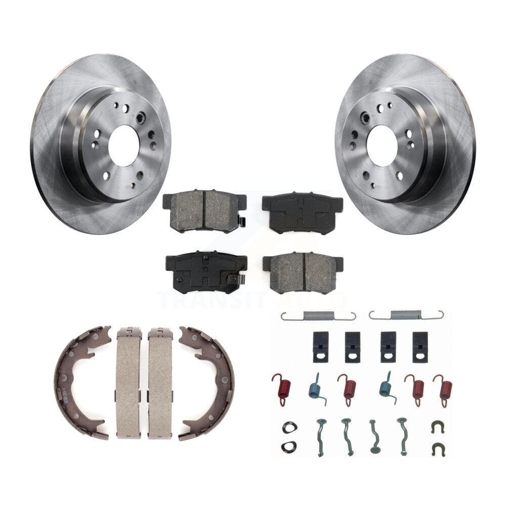 Rotors à disque arrière, patins semi-métalliques, chaussures de stationnement et Kit de quincaillerie pour Acura TL