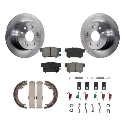 Rotors à disque arrière, patins semi-métalliques, chaussures de stationnement et Kit de matériel pour Honda CR-V