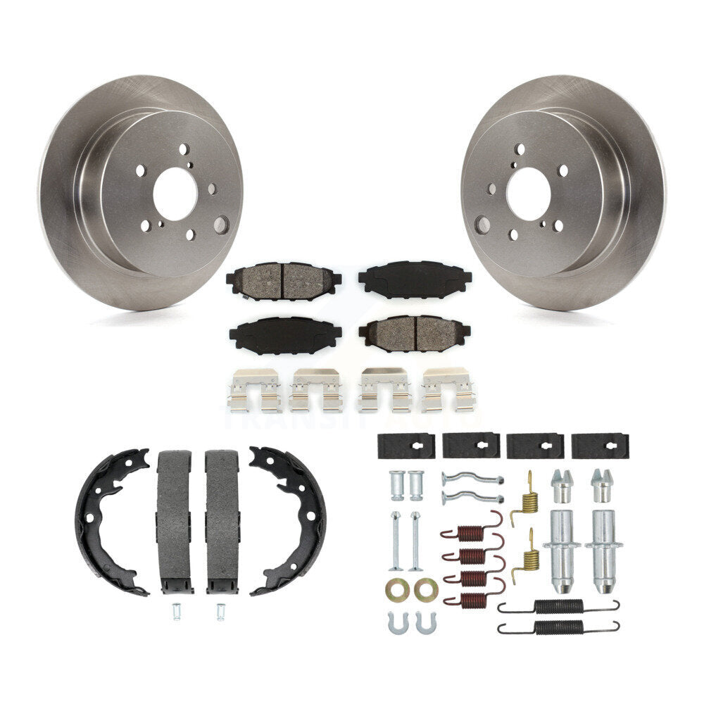 Rotors à disque arrière, patins semi-métalliques, chaussures de stationnement et Kit de quincaillerie pour Subaru X