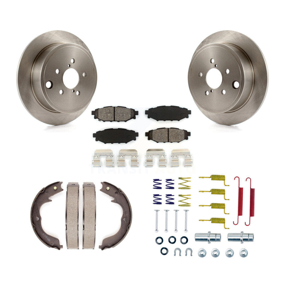 Kit de quincaillerie pour chaussures de stationnement, Rotors à disque arrière, plaquettes semi-métalliques, pour Subaru Legac