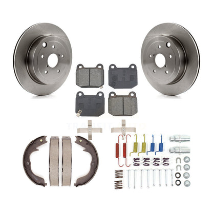 Rotors à disque arrière plaquettes semi-métalliques chaussures de frein de stationnement et Kit de matériel pour