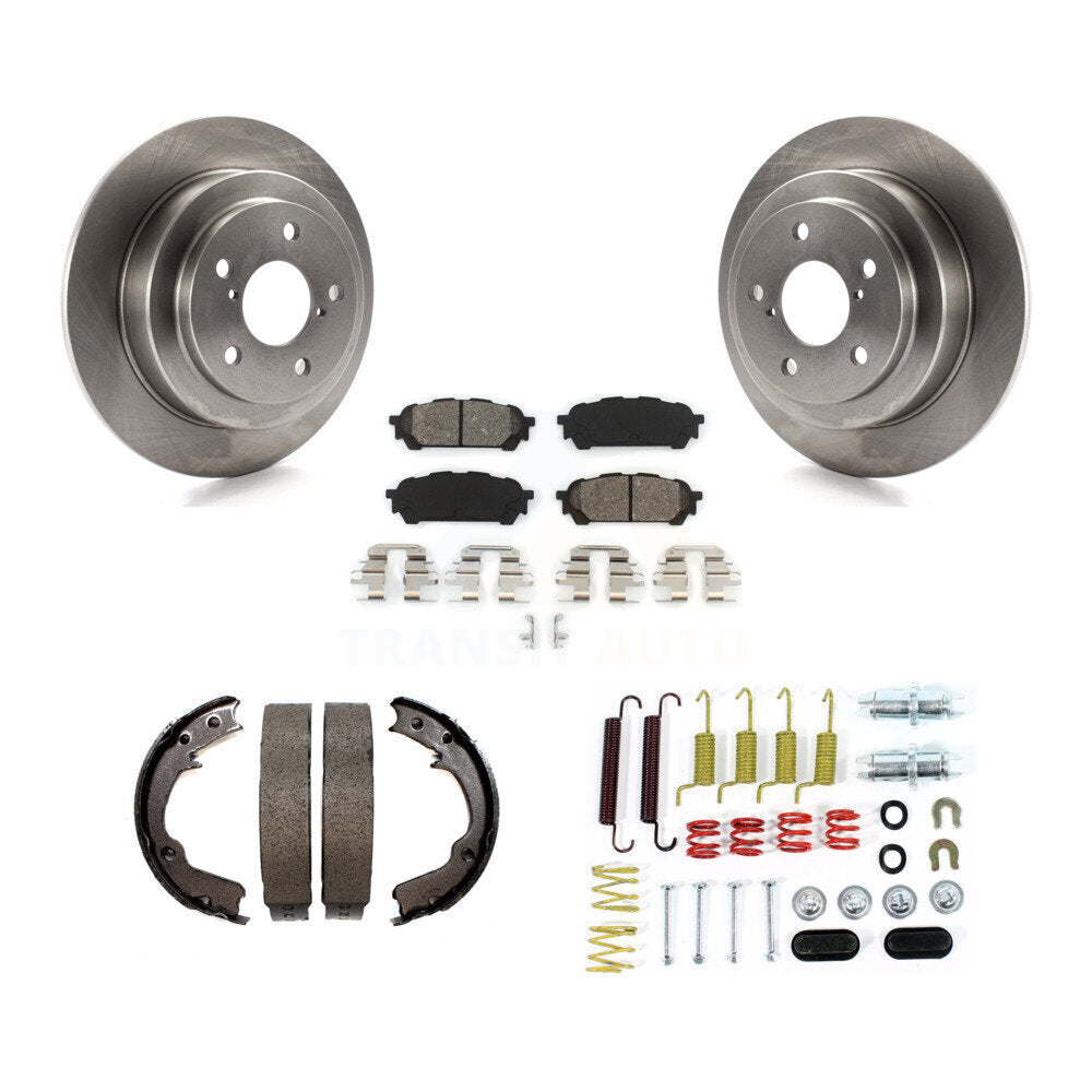Rotors à disque arrière, plaquettes semi-métalliques, chaussures de stationnement et Kit de quincaillerie pour Subaru Saa