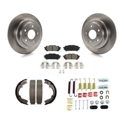 Rotors à disque arrière, plaquettes semi-métalliques, chaussures de stationnement et Kit de quincaillerie pour Subaru Saa