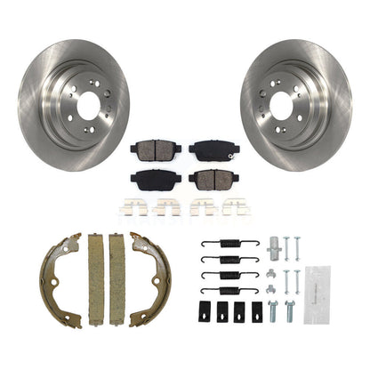 Rotors à disque arrière, patins semi-métalliques, chaussures de stationnement et Kit de quincaillerie pour Acura TL