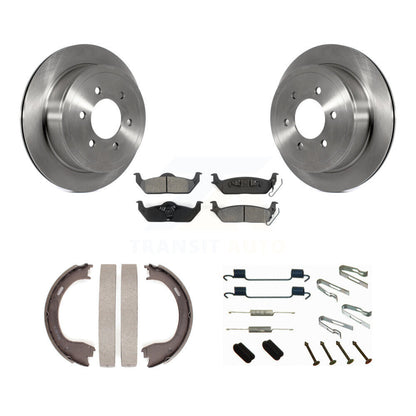 Rotors à disque arrière, patins semi-métalliques, chaussures de stationnement et Kit de quincaillerie pour Ford F-150