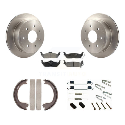 Rotors à disque arrière, patins semi-métalliques, chaussures de stationnement et Kit de quincaillerie pour Ford F-150
