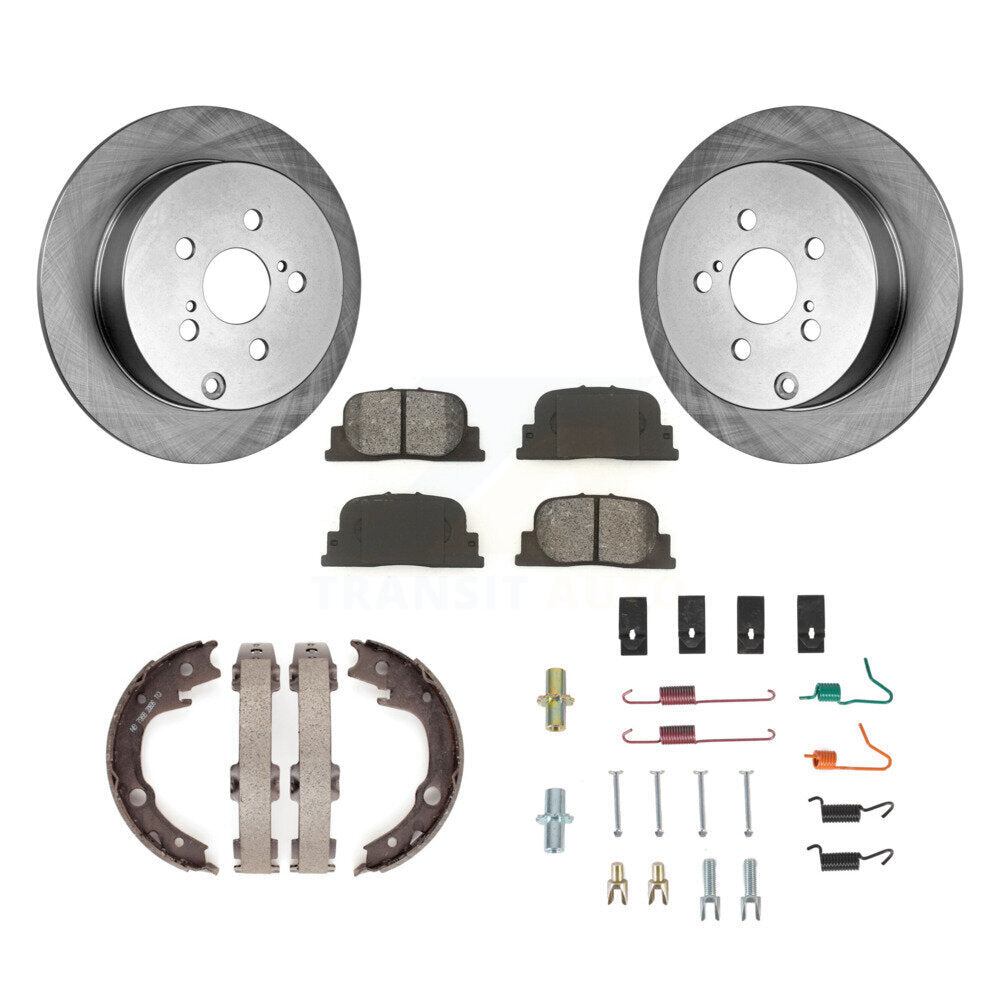 Rotors à disque arrière, patins semi-métalliques, chaussures de stationnement et Kit de quincaillerie pour Scion tC