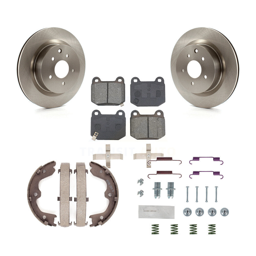 Rotors à disque arrière, plaquettes semi-métalliques, chaussures de stationnement et Kit de matériel pour Nissan 350