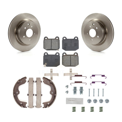 Rotors à disque arrière, plaquettes semi-métalliques, chaussures de stationnement et Kit de matériel pour Nissan 350