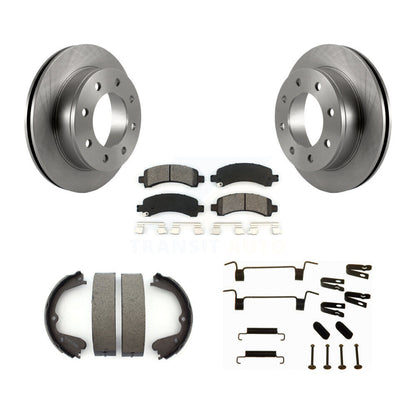 Rotors à disque arrière plaquettes semi-métalliques chaussures de frein de stationnement et Kit de matériel pour