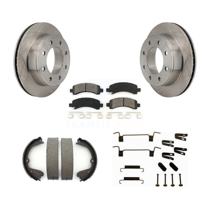 Rotors à disque arrière plaquettes semi-métalliques chaussures de frein de stationnement et Kit de matériel pour