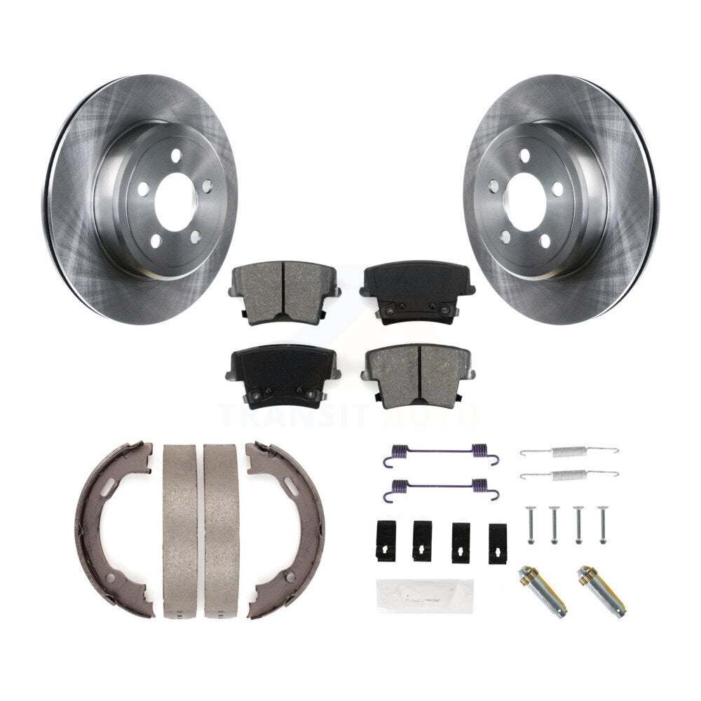 Rotors de disque arrière, patins semi-métalliques, chaussures de stationnement et Kit de quincaillerie pour Dodge 30