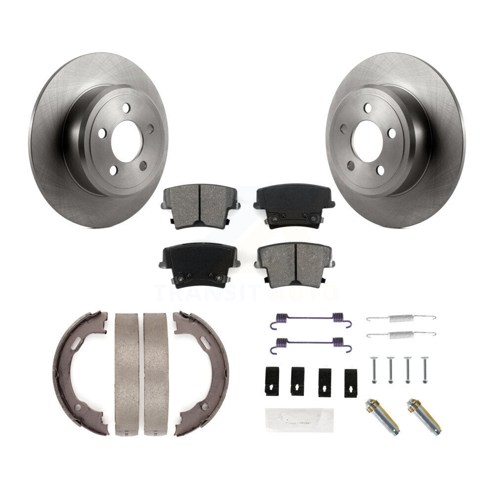 Rotors de disque arrière, patins semi-métalliques, chaussures de stationnement et Kit de quincaillerie pour Dodge 30