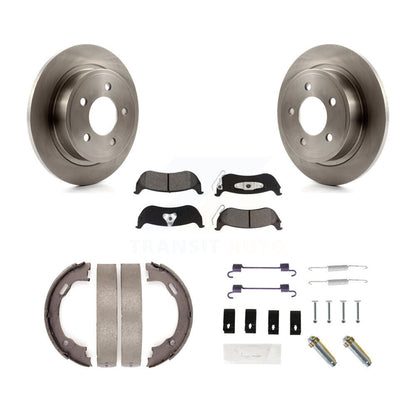 Rotors à disque arrière plaquettes semi-métalliques chaussures de frein de stationnement et Kit de matériel pour