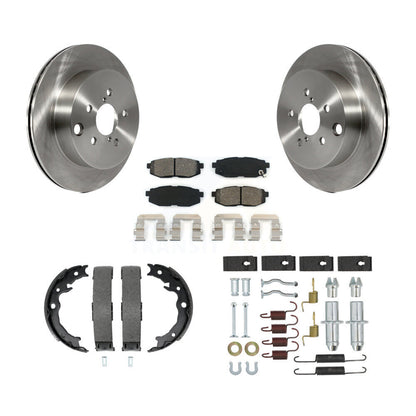 Rotors à disque arrière plaquettes semi-métalliques chaussures de frein de stationnement et Kit de matériel pour