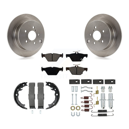 Rotors à disque arrière plaquettes semi-métalliques chaussures de frein de stationnement et Kit de matériel pour