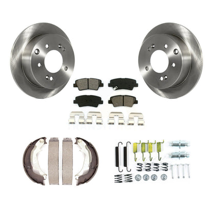 Rotors à disque arrière, patins semi-métalliques, chaussures de stationnement et Kit de quincaillerie pour Kia Soul