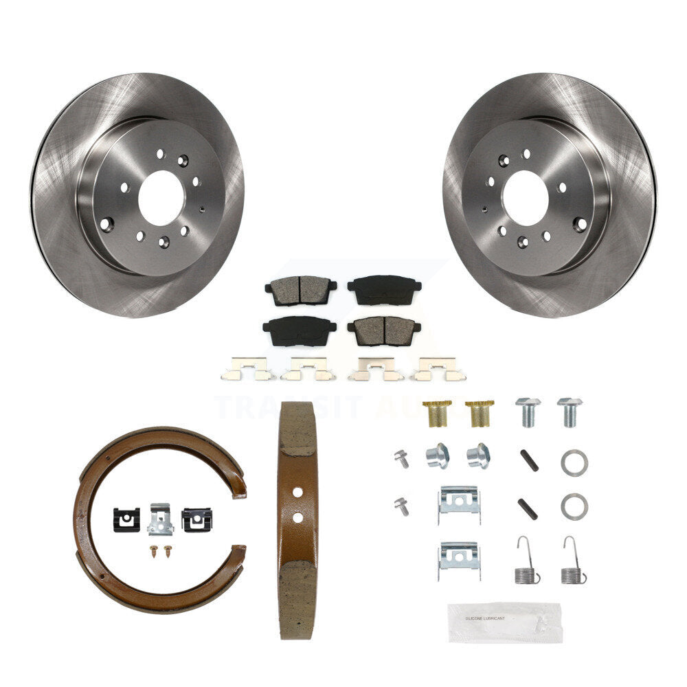 Rotors à disque arrière, patins semi-métalliques, chaussures de stationnement et Kit de matériel pour Mazda CX-9