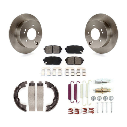 Rotors à disque arrière, patins semi-métalliques, chaussures de stationnement et Kit de quincaillerie pour Kia Rond