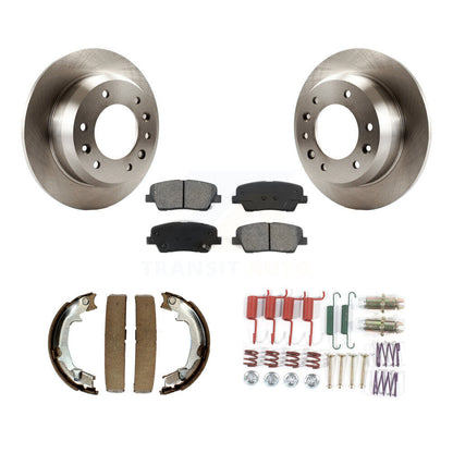 Rotors à disque arrière, plaquettes semi-métalliques, chaussures de stationnement et Kit de matériel pour Kia Sedona