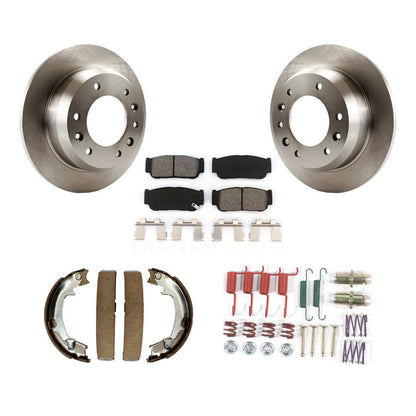Rotors à disque arrière, plaquettes semi-métalliques, chaussures de stationnement et Kit de matériel pour Hyundai Ki