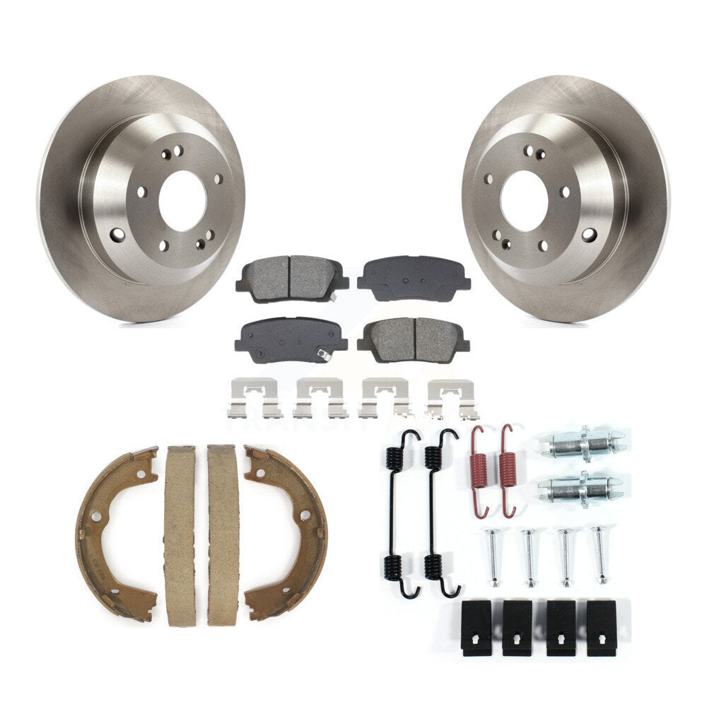 Kit de quincaillerie pour chaussures de stationnement, Rotors à disque arrière, plaquettes semi-métalliques, pour Hyundai Sant