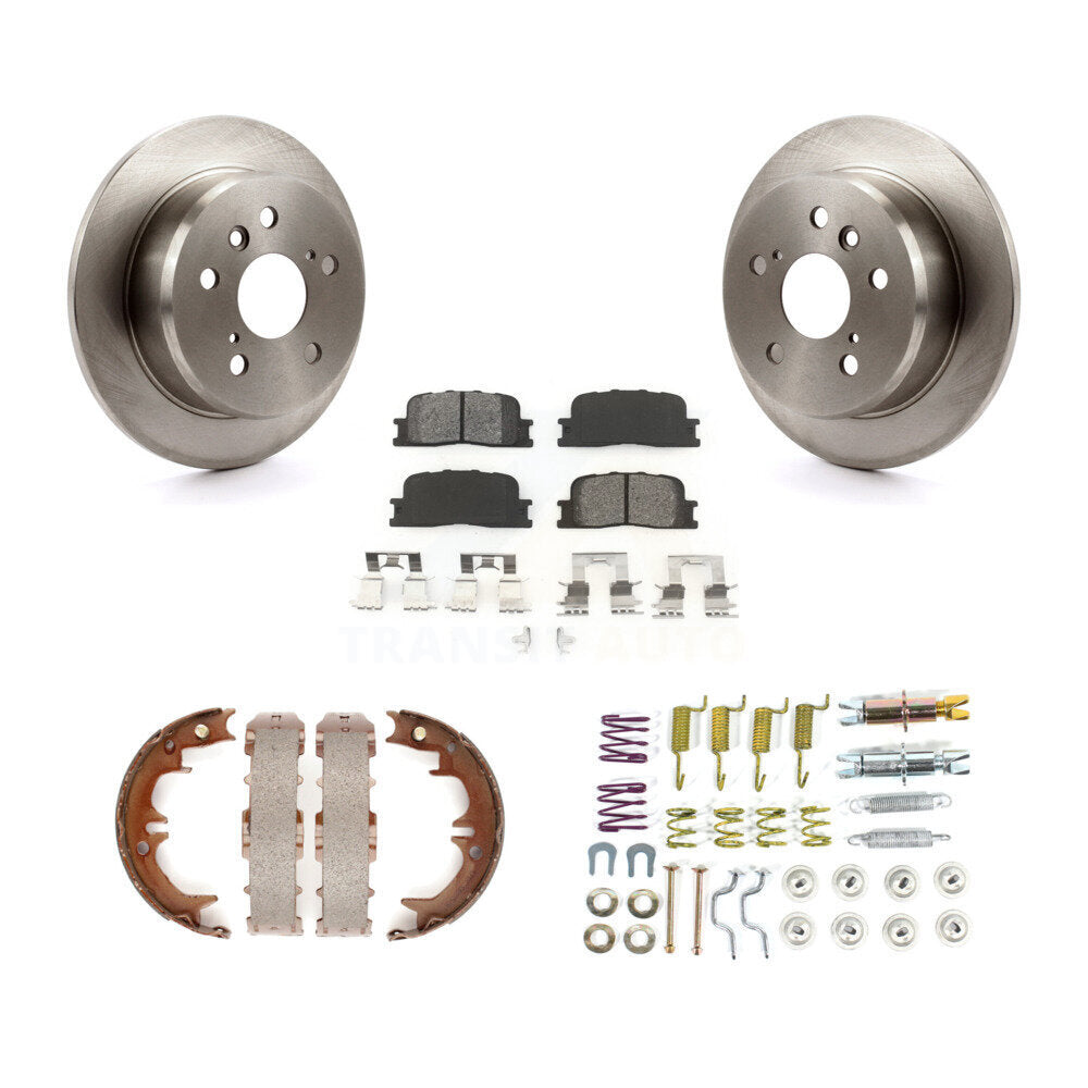 Kit de quincaillerie pour chaussures de stationnement, Rotors à disque arrière, plaquettes semi-métalliques, pour Toyota Camry