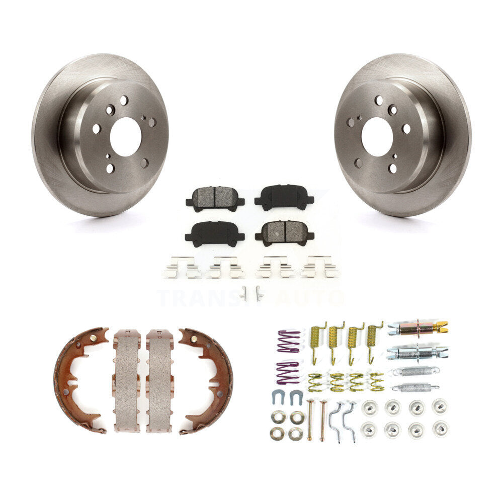 Kit de quincaillerie pour chaussures de stationnement, Rotors à disque arrière, plaquettes semi-métalliques, pour Toyota Camry