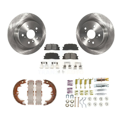 Rotors à disque arrière plaquettes semi-métalliques chaussures de frein de stationnement et Kit de matériel pour