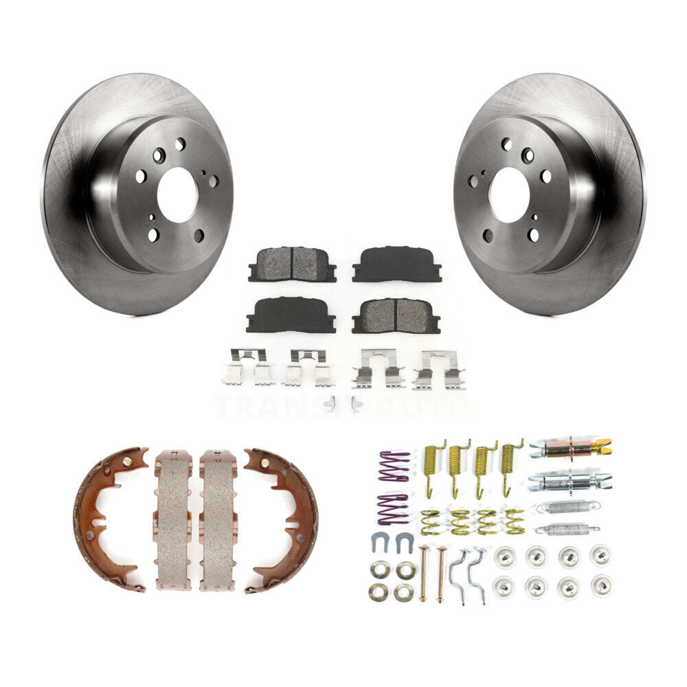 Rotors à disque arrière plaquettes semi-métalliques chaussures de frein de stationnement et Kit de matériel pour