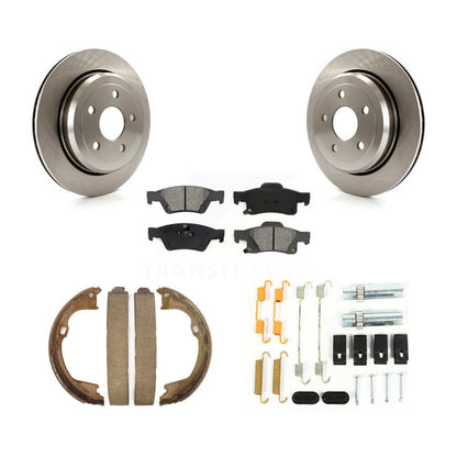 Rotors à disque arrière, plaquettes semi-métalliques, chaussures de stationnement et Kit de matériel pour Jeep Grand