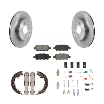 Rotors à disque arrière, plaquettes semi-métalliques, chaussures de stationnement et Kit de matériel pour Nissan LEA