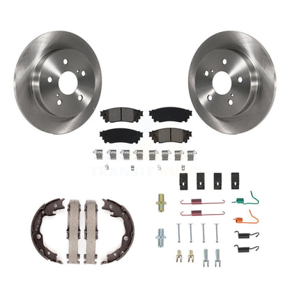 Kit de quincaillerie pour chaussures de stationnement, Rotors à disque arrière, plaquettes semi-métalliques, pour Toyota Camry