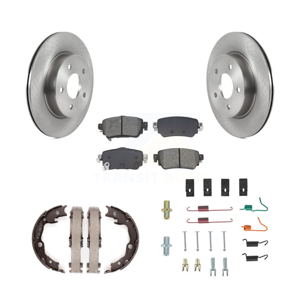 Rotors à disque arrière, plaquettes semi-métalliques, chaussures de stationnement et Kit de matériel pour Nissan LEA