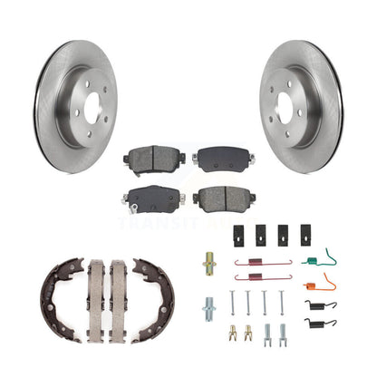 Rotors à disque arrière, plaquettes semi-métalliques, chaussures de stationnement et Kit de matériel pour Nissan LEA