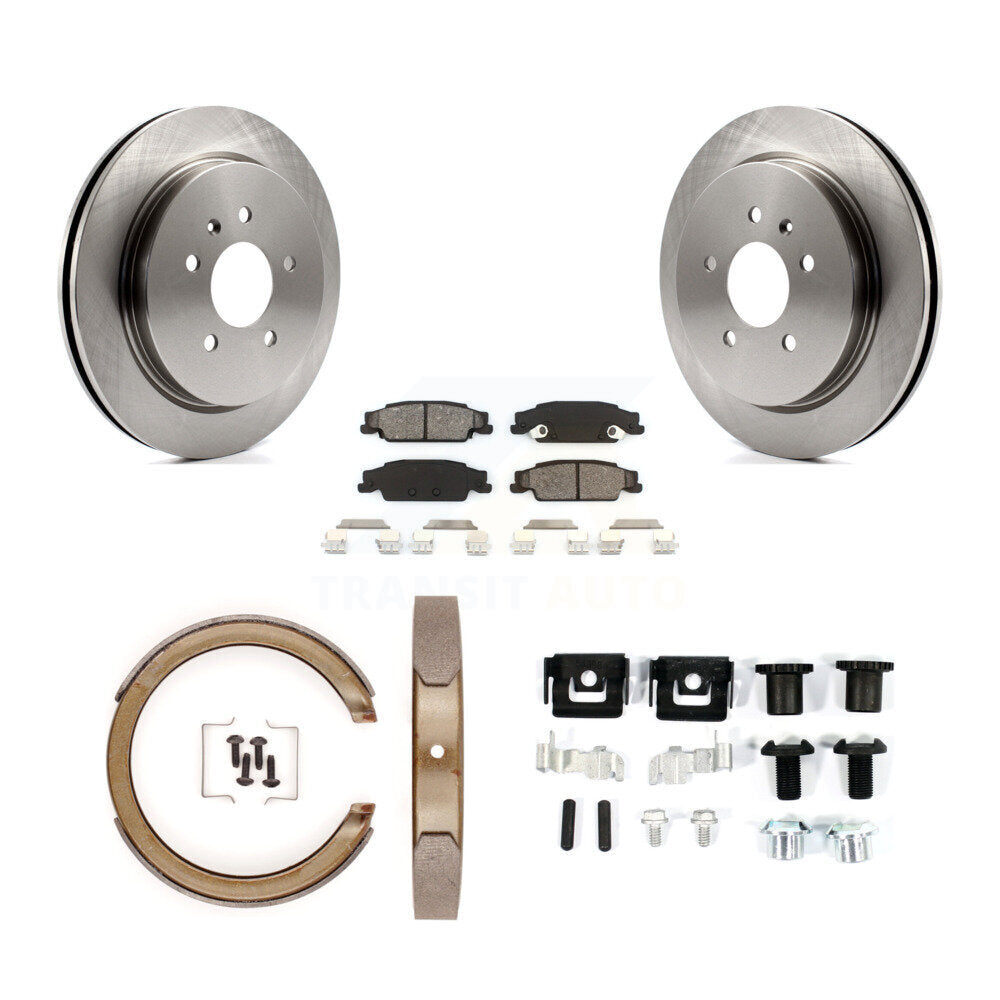 Kit de quincaillerie pour chaussures de stationnement, Rotors à disque arrière, plaquettes semi-métalliques, pour Cadillac STS