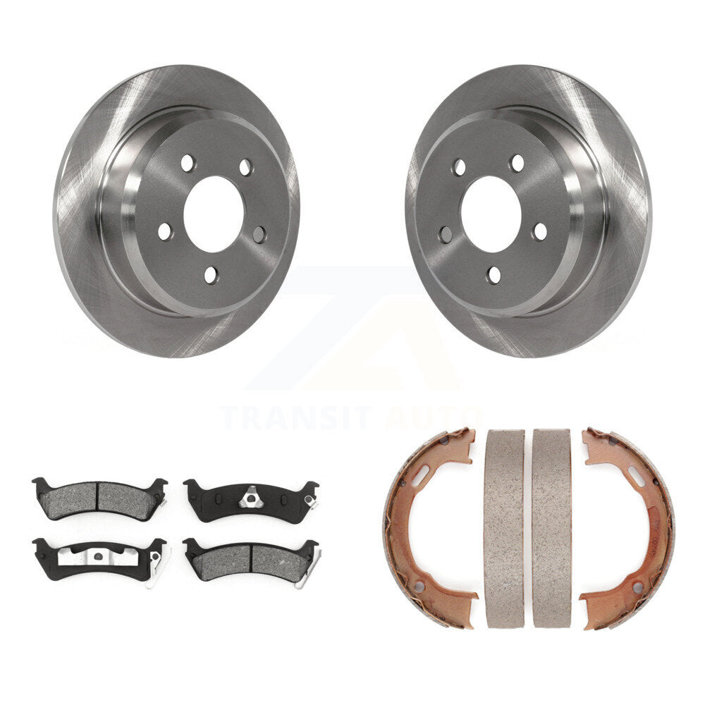 Kit de plaquettes semi-métalliques et de chaussures de stationnement pour rotors de disque arrière, pour Jeep Grand Cherokee
