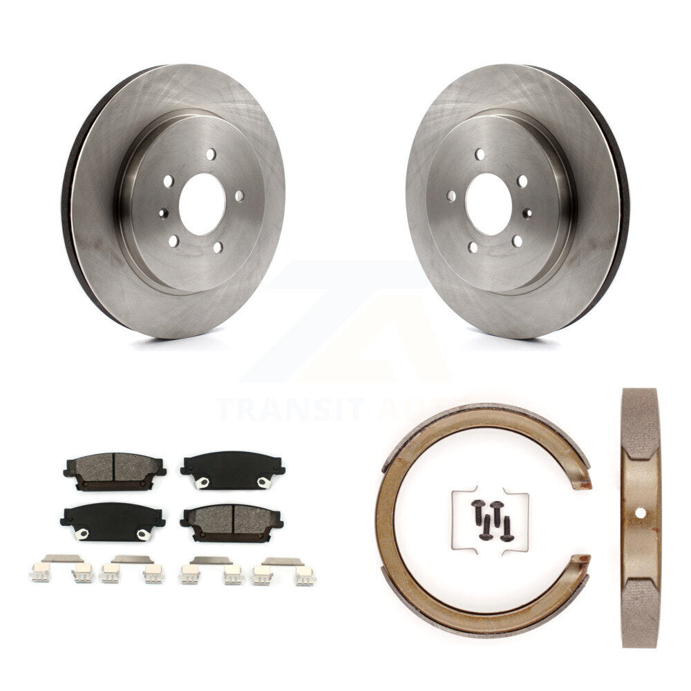 Kit de plaquettes semi-métalliques et de patins de frein de stationnement, Rotors à disque arrière pour Cadillac ST