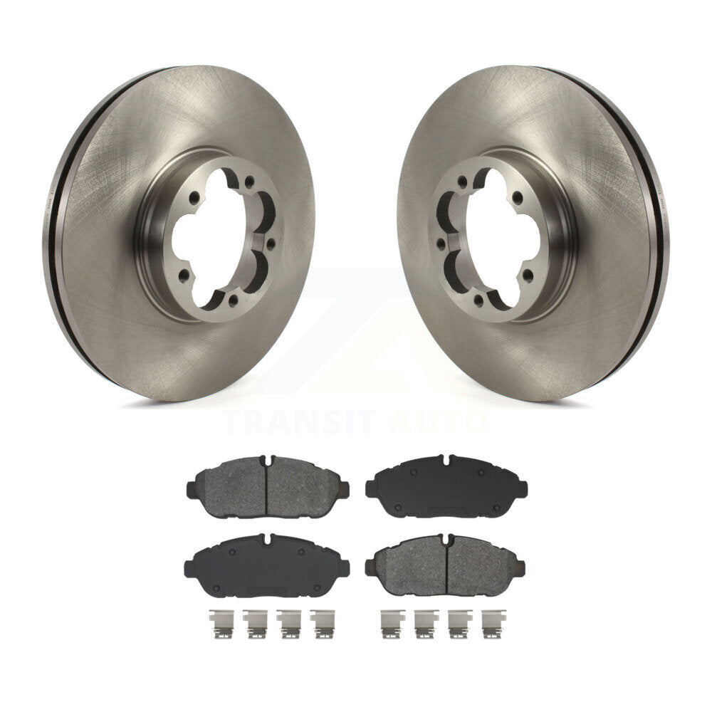 Rotors de frein à disque avant et kit de plaquettes semi-métalliques pour Ford Transit-350 HD AW 2023