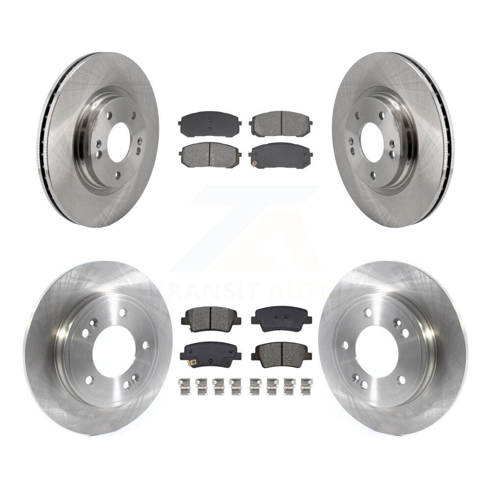 Kit de rotors de frein à disque avant et arrière et plaquettes semi-métalliques pour Hyundai Elantra