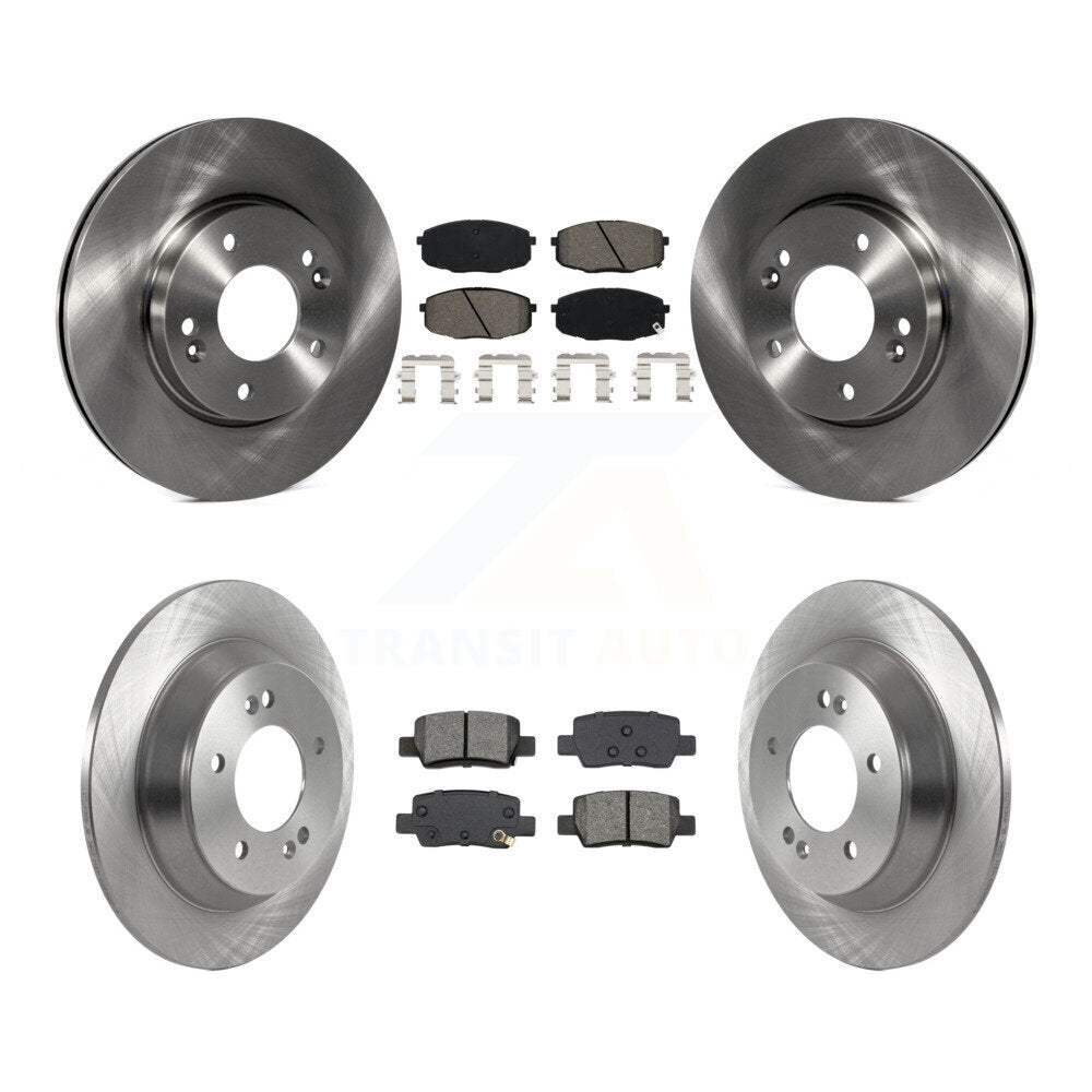 Kit de rotors de frein à disque avant et arrière et plaquettes semi-métalliques pour Kia Seltos