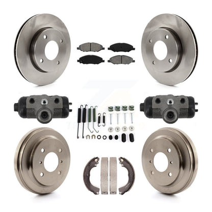 Rotors de frein avant et arrière, Kit de plaquettes et tambours semi-métalliques (9 pièces) pour Nissan Versa 1.6