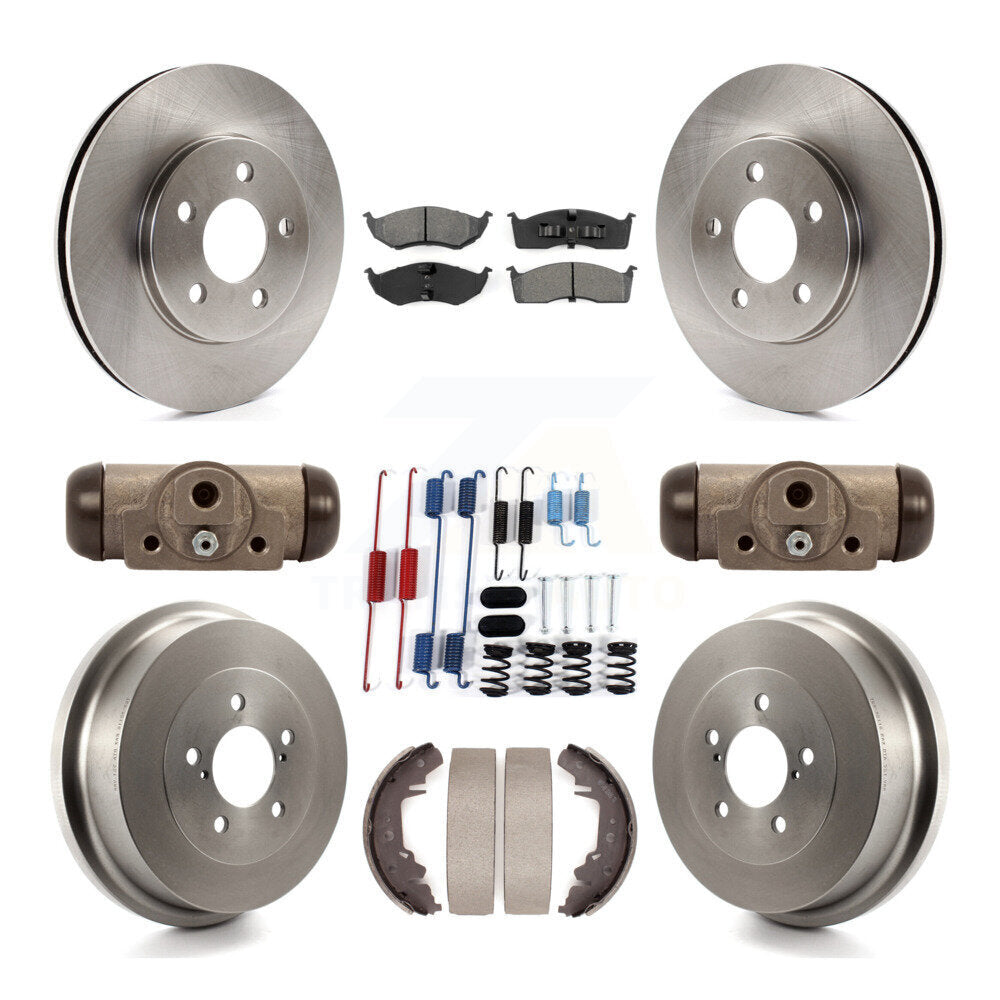 Kit de plaquettes et de tambour semi-métalliques, Rotor de frein avant et arrière, pour Chrysler Grand Voyage