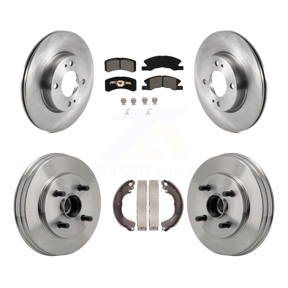 Rotors de frein à disque avant et arrière, Kit de tambour à plaquettes semi-métalliques pour Mitsubishi Mirage G