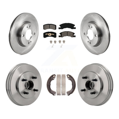 Rotors de frein à disque avant et arrière, Kit de tambour à plaquettes semi-métalliques pour Mitsubishi Mirage G