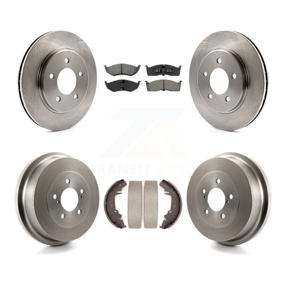 Kit de tambour à plaquettes semi-métalliques, Rotor de frein avant et arrière, pour Dodge Caravan Grand Town