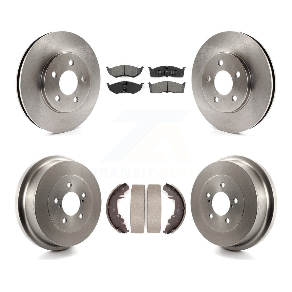 Kit de plaquettes et de tambour semi-métalliques, Rotor de frein avant et arrière, pour Chrysler Grand Voyage