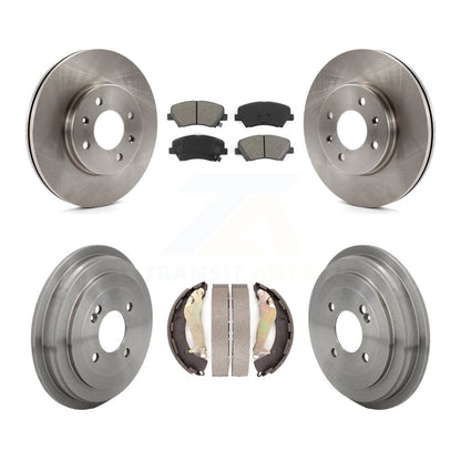 Rotors de frein à disque avant et arrière, plaquettes semi-métalliques et Kit de tambour pour Kia Rio